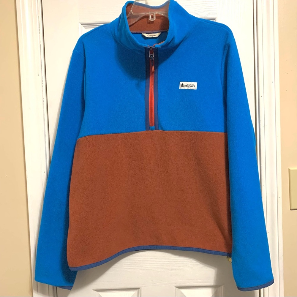 Cotopaxi Amado Fleece Pullover Saltwater & Spice Colorblock